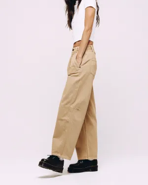 Grace Barrel Leg Jean - Washed Sand Comfy Wearable