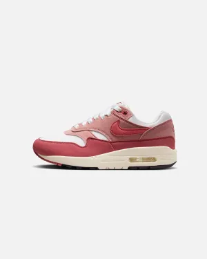 Cushioned Base Work Commute Step Tall Nike Women's Air Max 1 '87 Sail/Cedar Red