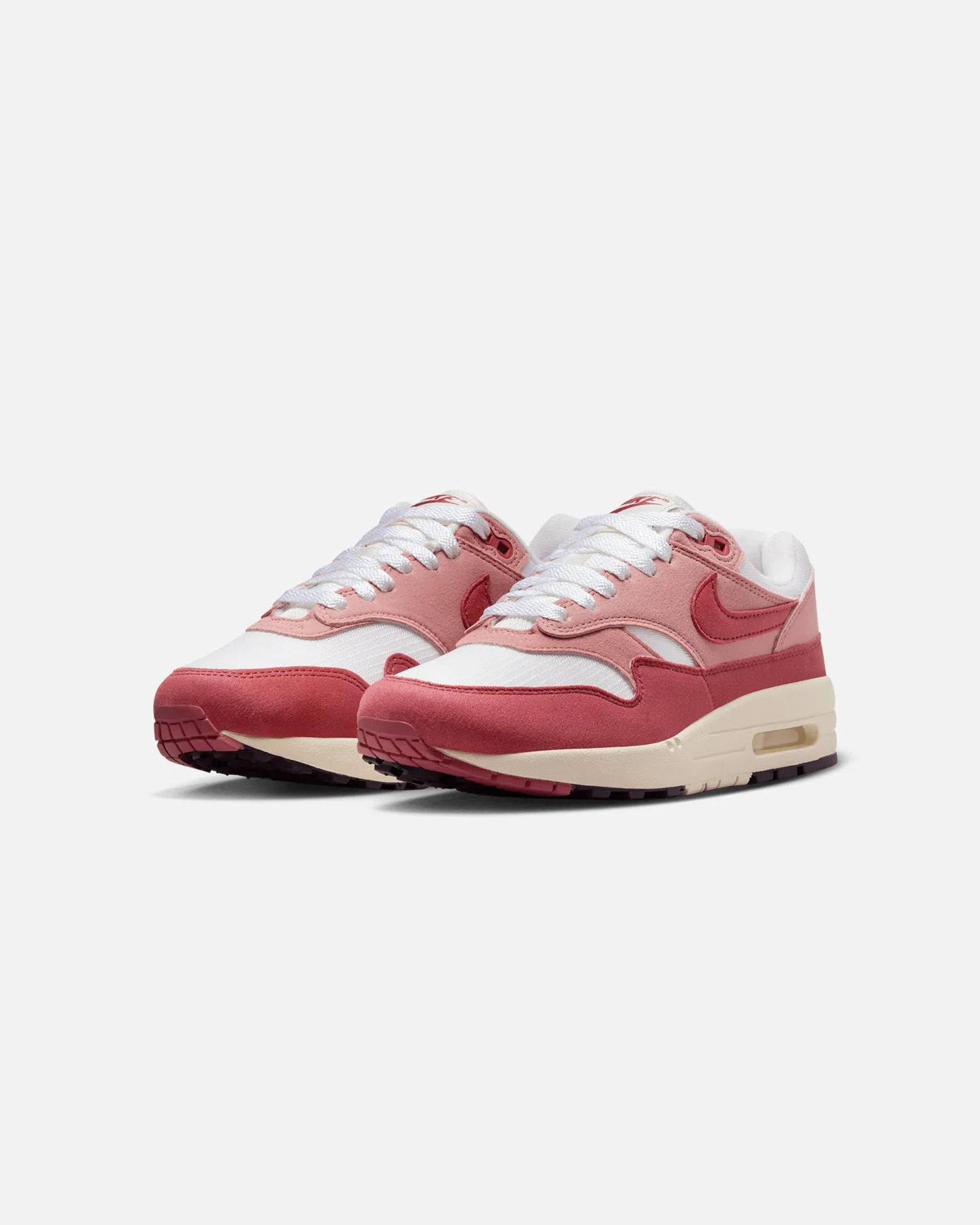 Nike Women's Air Max 1 '87 Sail/Cedar Red Non Binding Collar Padding