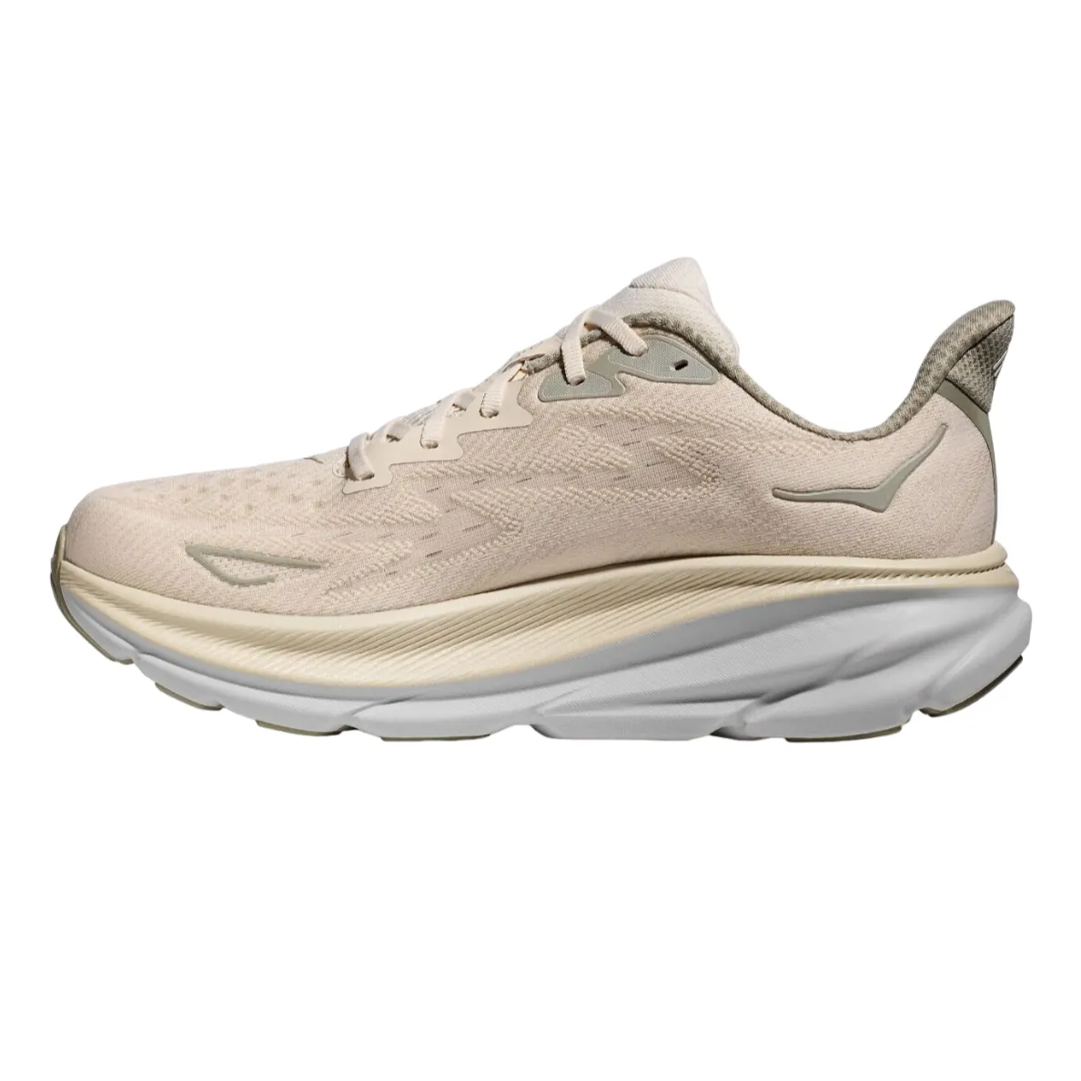 Sustainable Lining Composite Stabilizer Wings Hoka One One scarpa da corsa da uomo Clifton 9 1127895/OKB latte di avena-orzo