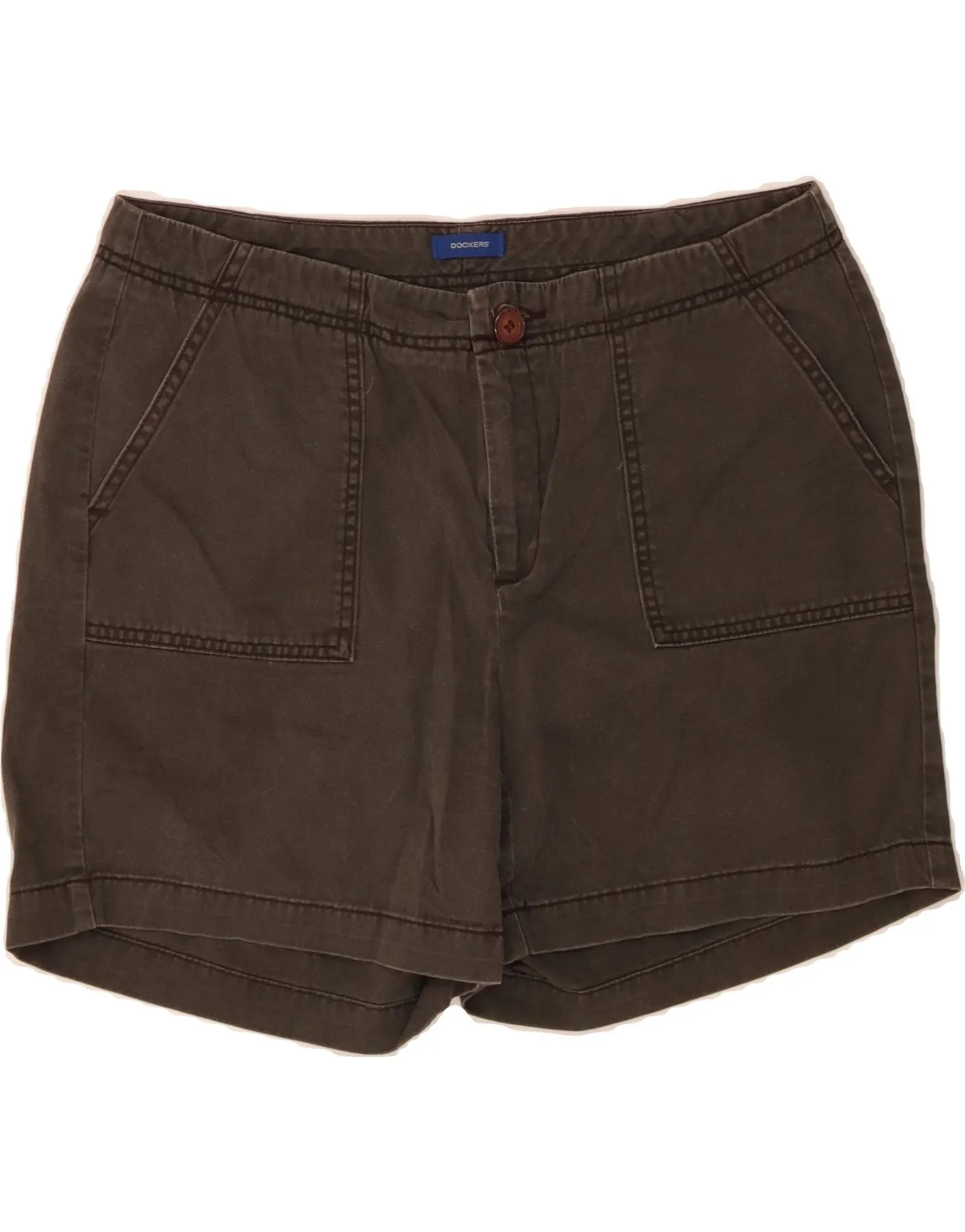 concert outfit DOCKERS Womens Chino Shorts US 12 Large W32 Grey Cotton