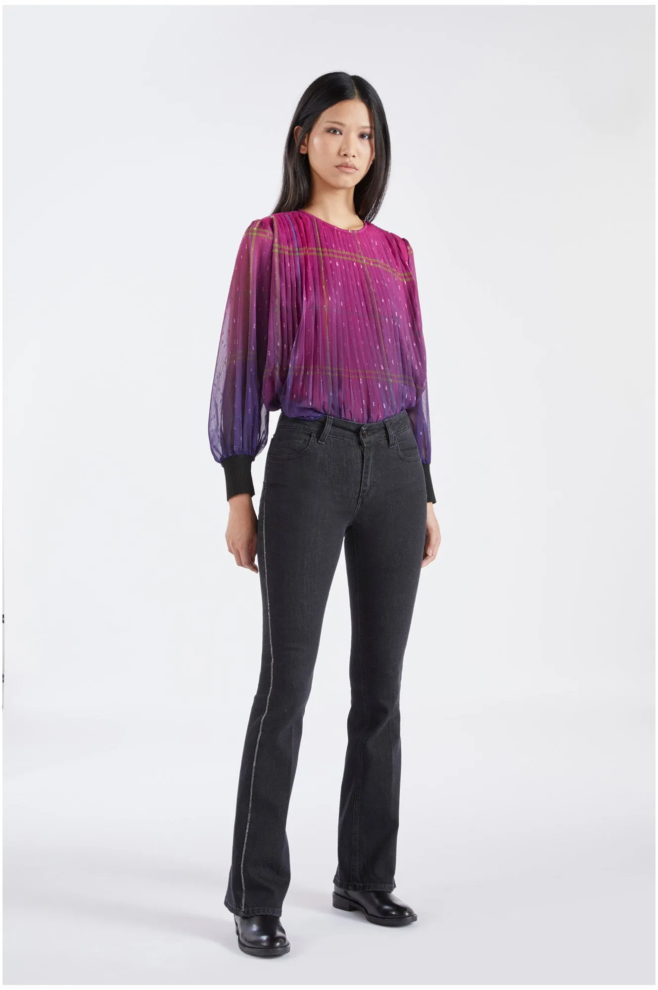 Caf??Noir Flare denim da donna C7JJ0084 N021 nero Festival Outfit Urban Explorer Premium Party Look