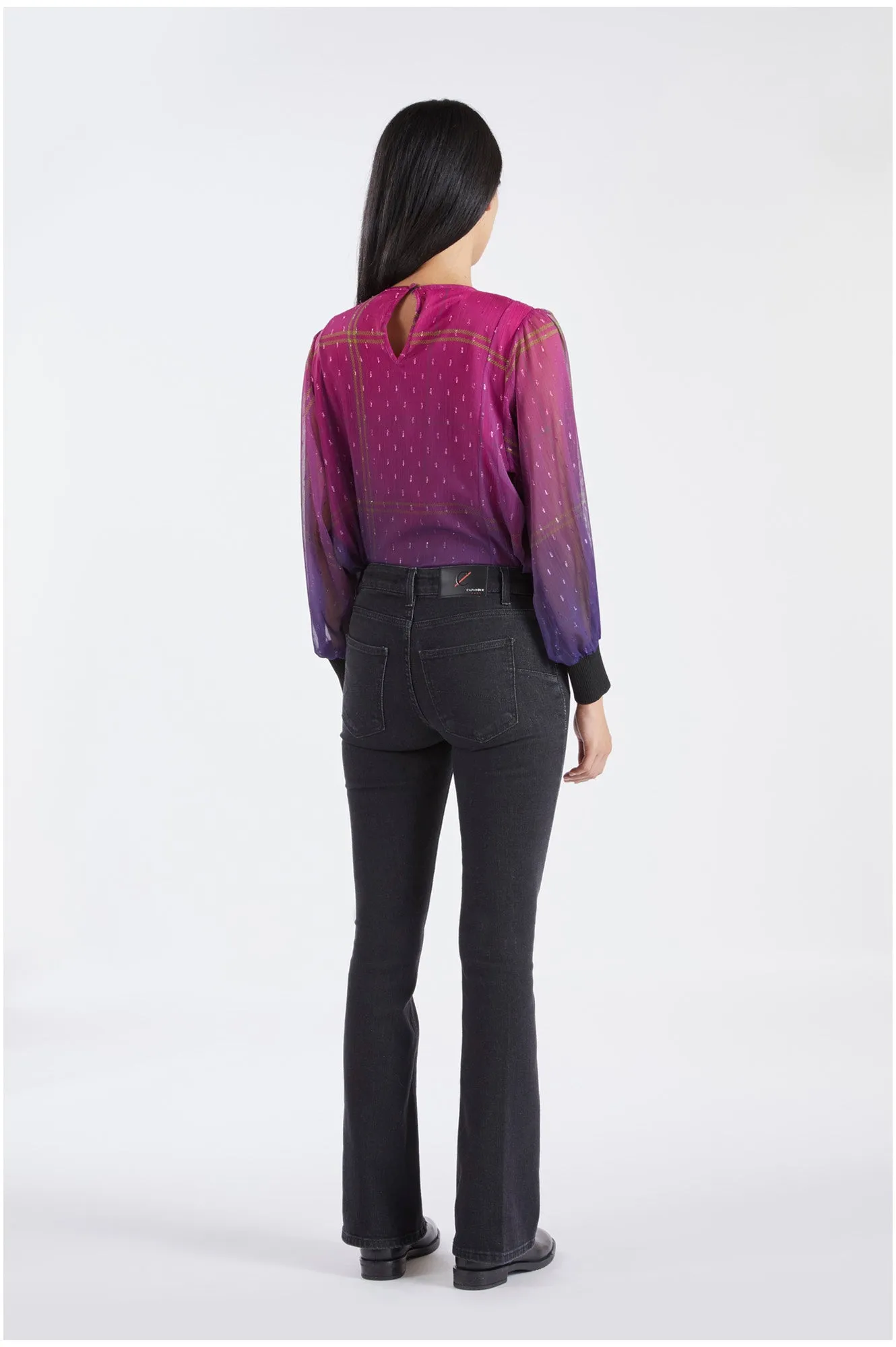 Caf??Noir Flare denim da donna C7JJ0084 N021 nero Daily Driven