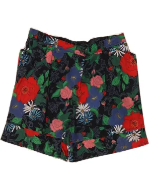 VINTAGE Womens Pegged Casual Shorts W30 Medium Multicoloured Floral Breezy Waist