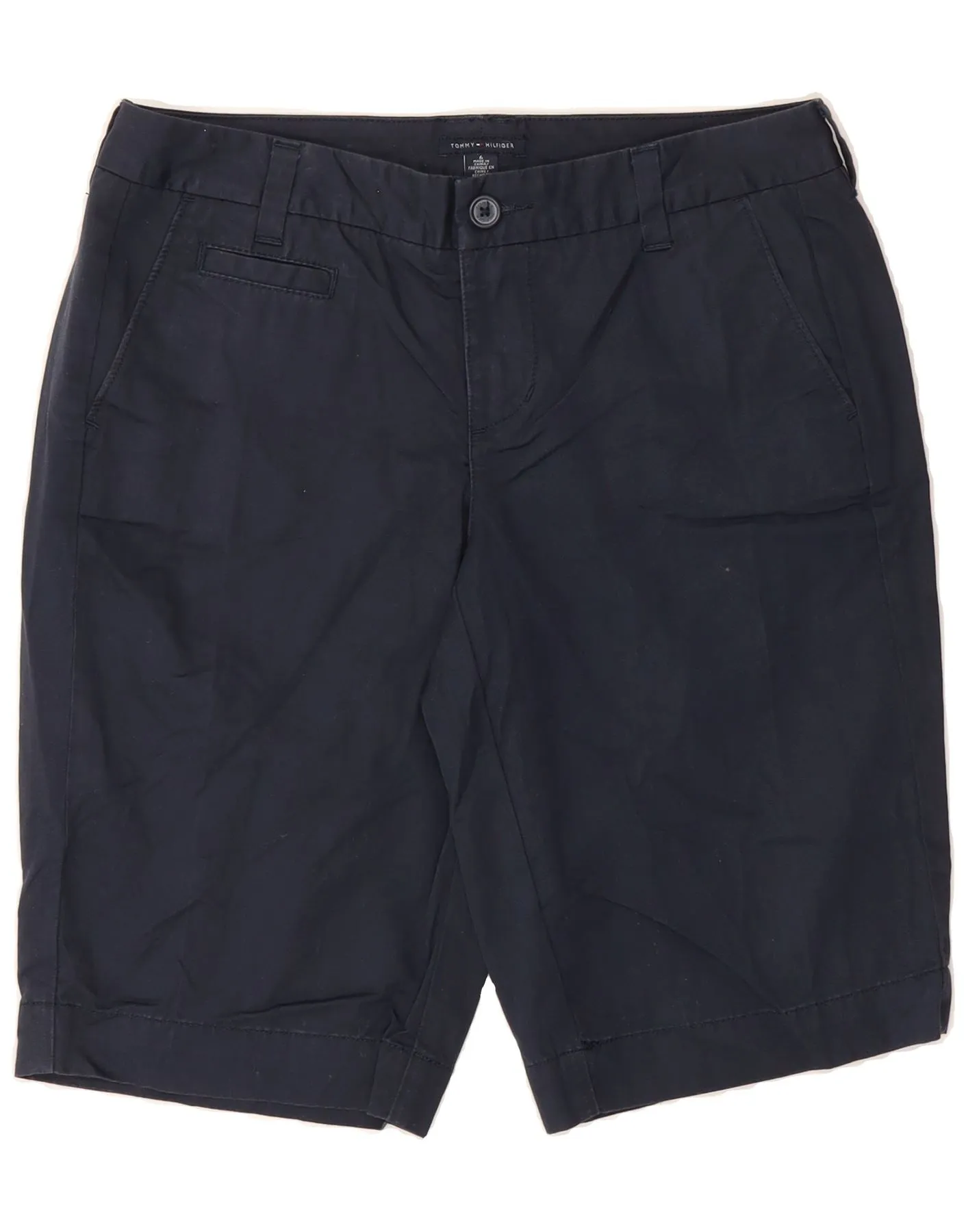 Tailored Design TOMMY HILFIGER Womens Chino Shorts US 6 Medium W32  Navy Blue Cotton