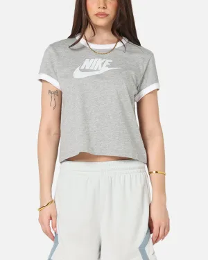 Travel Comfort Nike Women's Sportswear Graphic Ringer T-Shirt Dark Grey Heather
