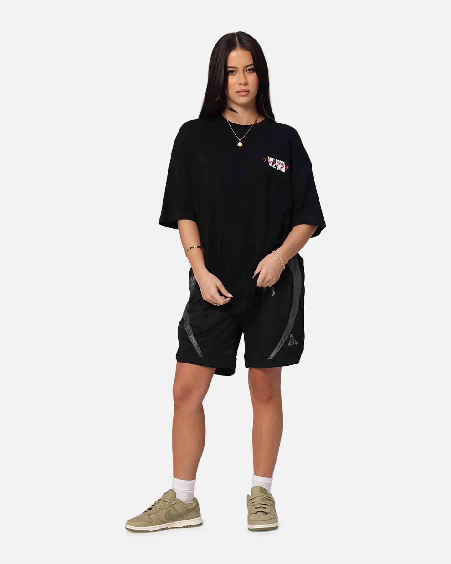 Premium Material The Anti Order Junya Drop Shoulder T-Shirt Black