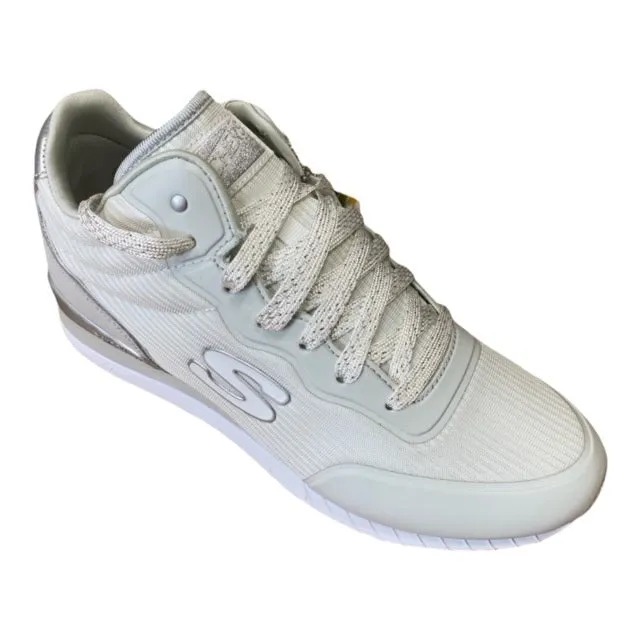 Narrow - footed Skechers sneakers alta da donna con rialzo al tallone Vega High 920WHT white