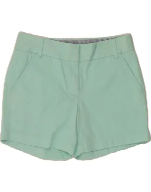 checkered pattern J. CREW Womens Chino Shorts US 0 XS W30  Turquoise Cotton