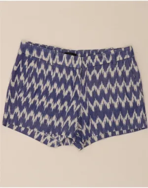 On The Go J. CREW Womens Chino Shorts US 6 Medium W32 Blue Ikat Cotton