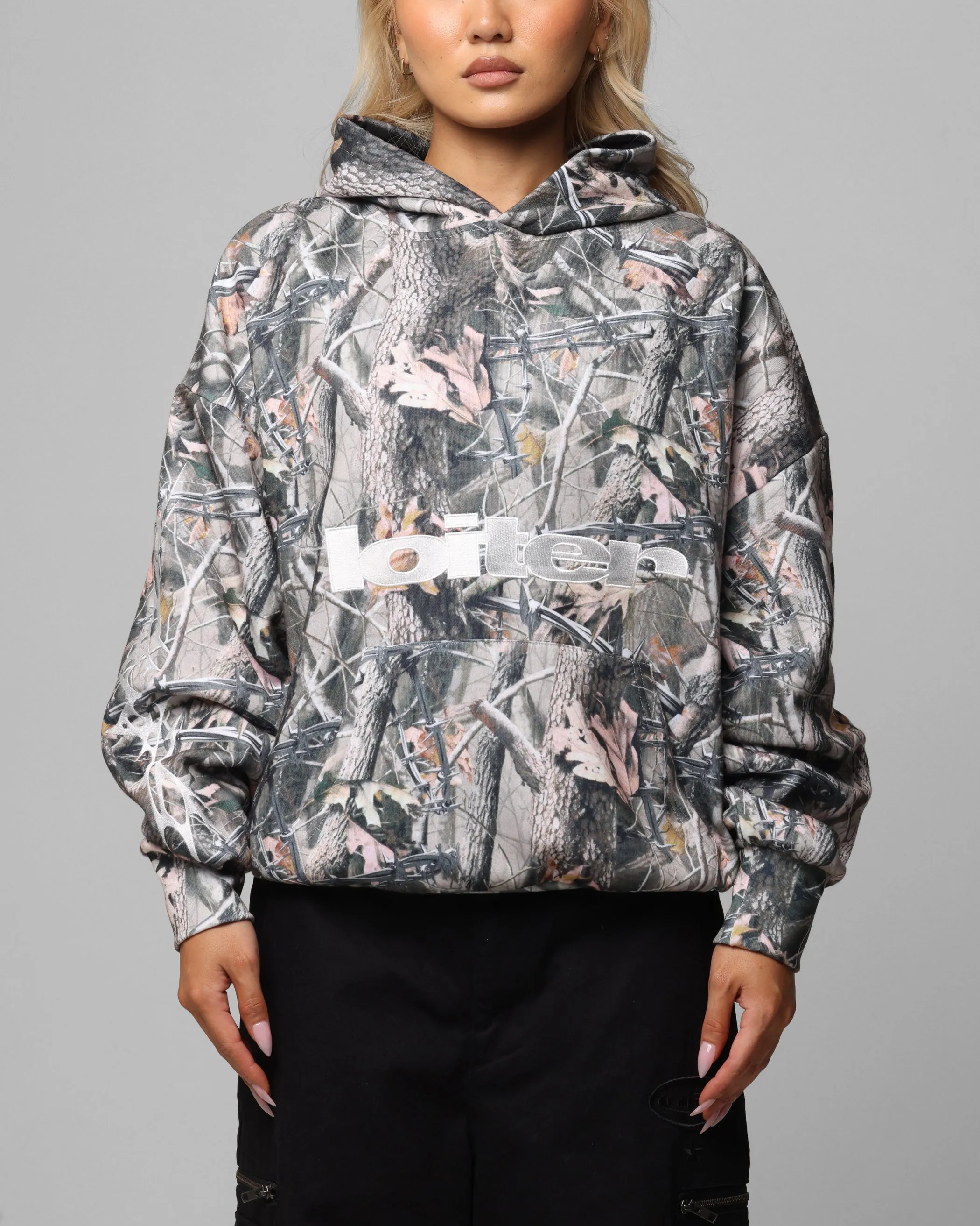 Loiter Soho Hoodie Real Tree Camo Skating wear Garment Dyed Finish