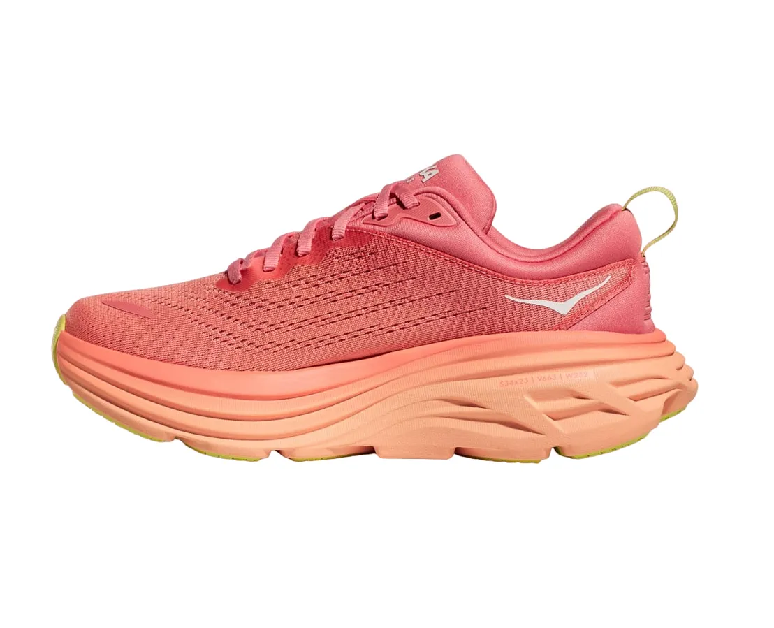 Hydraulic Damping Slip Resistant Base Hoka One One scarpa da corsa da donna Bondi 8 1127952/CPPY corallo papaia
