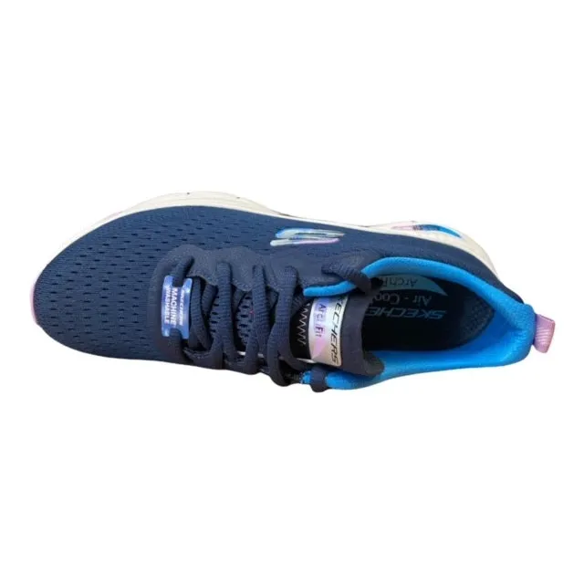 Skechers scarpa sneakers da donna Arch Fit Infinity Cool 149722/NVMT blu-multi running in color runs shoes padded collar comfort