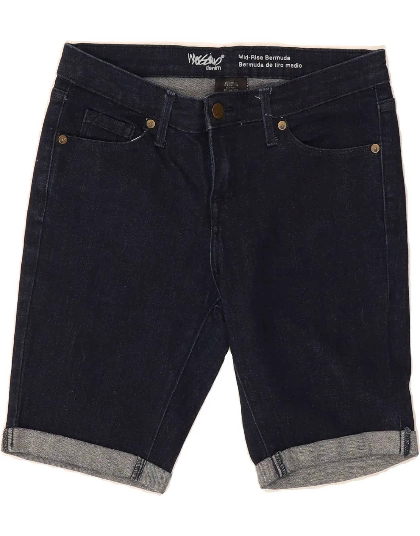 MOSSIMO Womens Denim Bermuda Shorts US 4 Small W27  Navy Blue evening dress