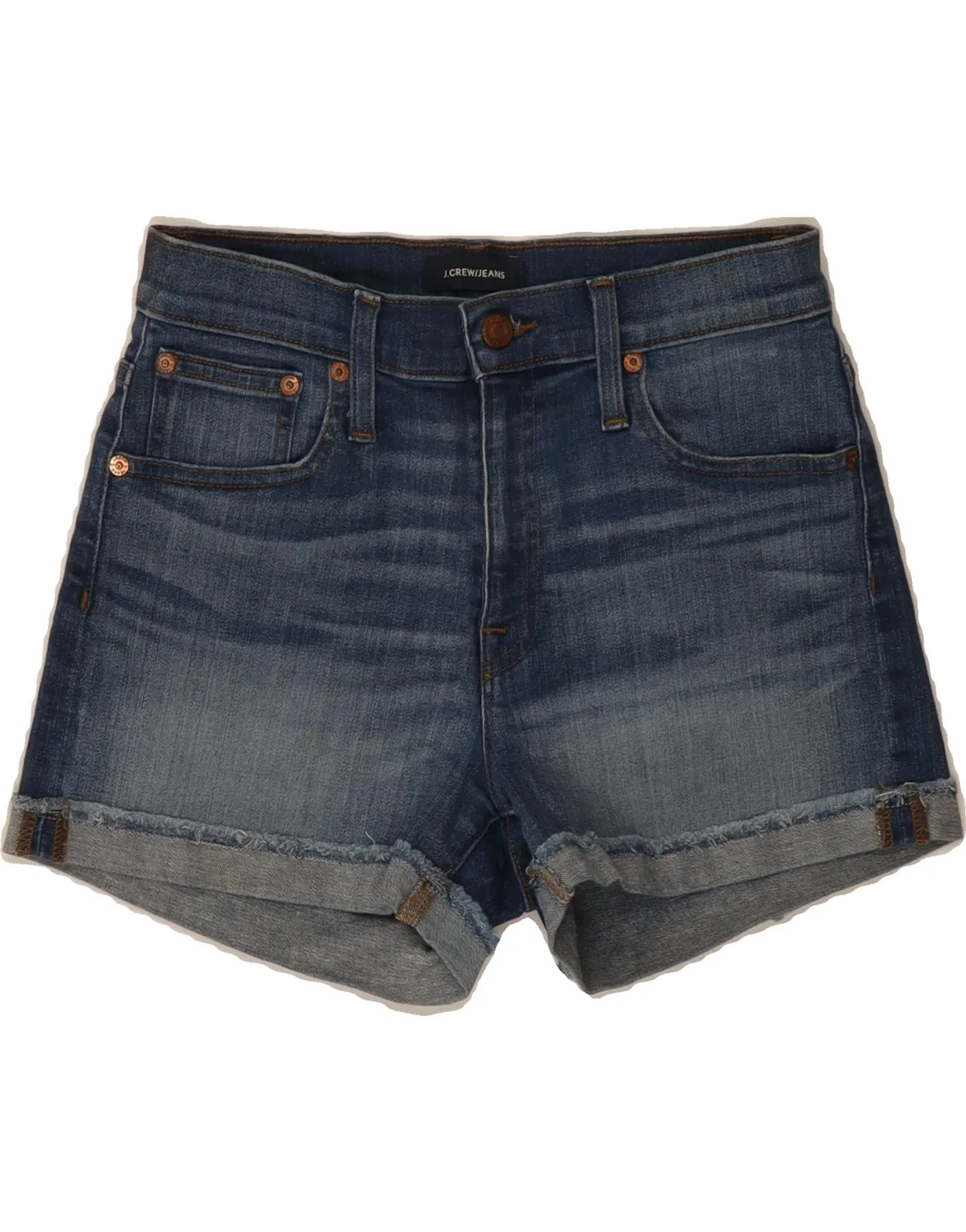 J. CREW Womens Denim Shorts W25 XS Blue Cotton Stay Active Slim Waistband