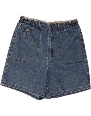 LEE Womens High Waist Denim Shorts W32 Large  Blue Lightweight Material Stretch Comfort