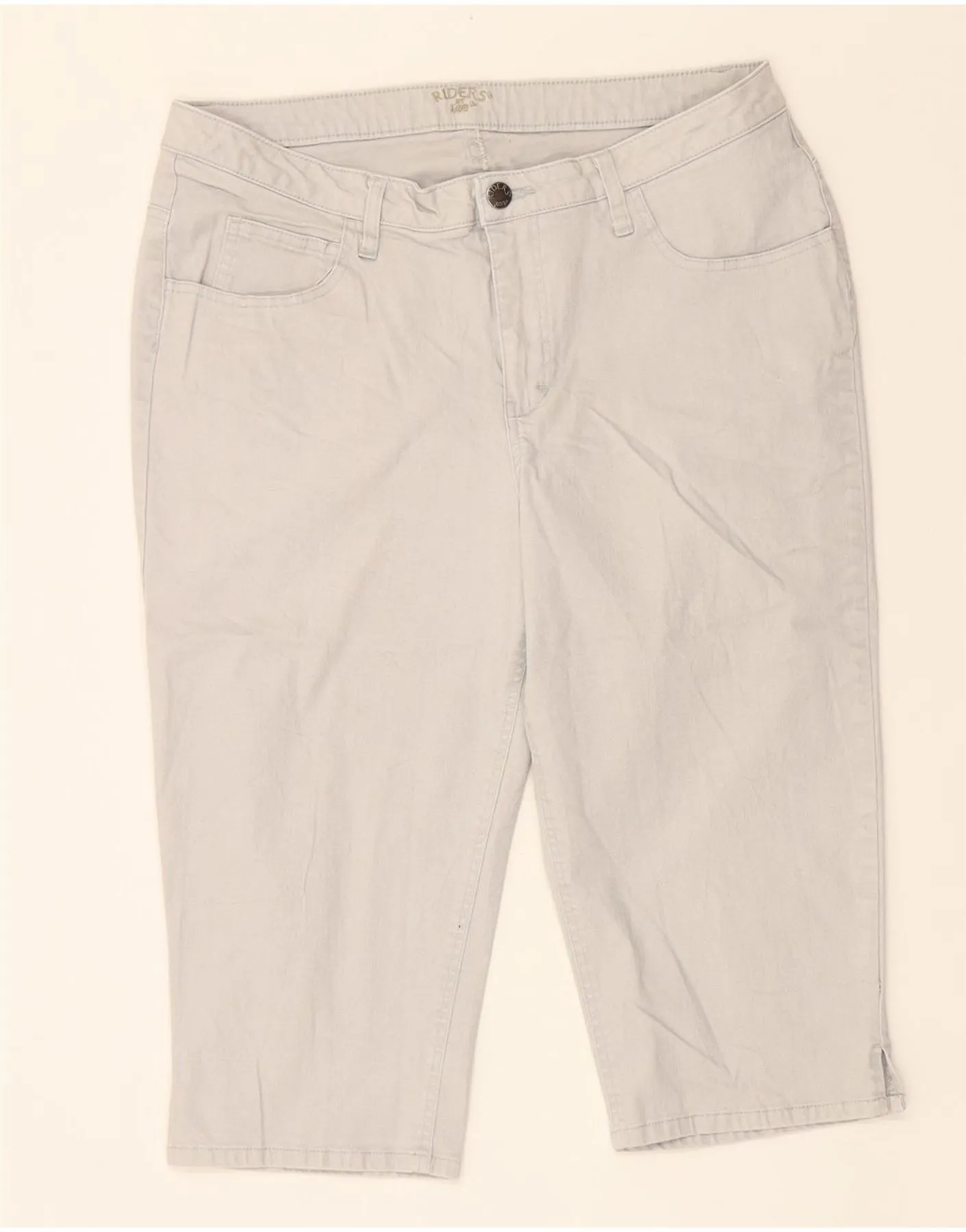 LEE Womens Riders Bermuda Shorts Size 16 XL W34  Grey Cotton Breezy Vibe