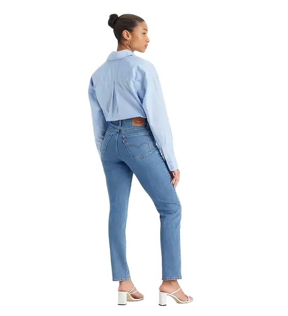 Affordable Durable Colorfast Denim Levi's pantalone jeans da donna dritti a vita alta 724 High Rise 18883-0277 blu medio