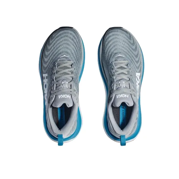 Neutral Footbed Flexible Tread Design Hoka One One scarpa da corsa da uomo Gaviota 5 1127929/LDVB grigio pietra-azzurro