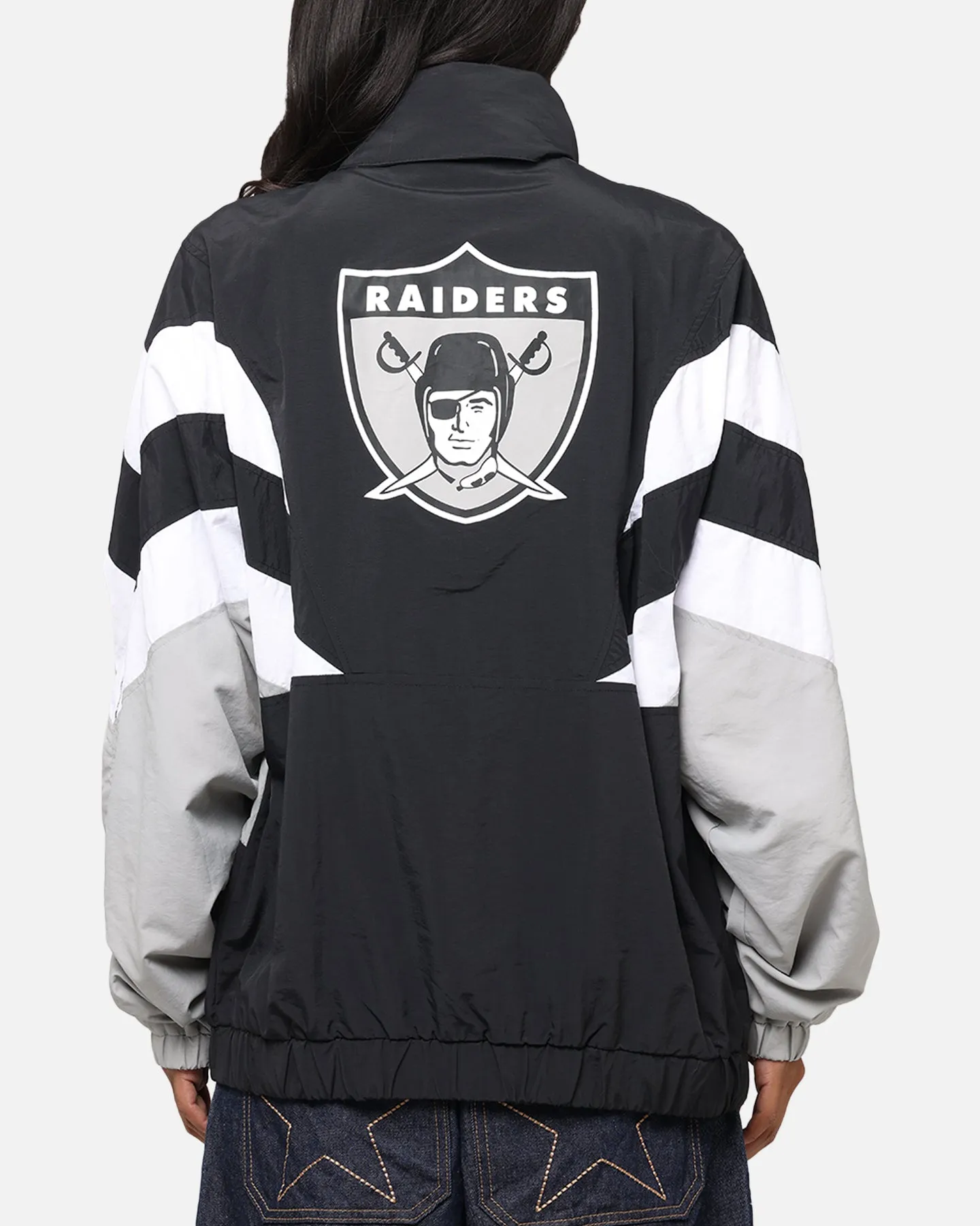 Mitchell & Ness Las Vegas Raiders Spray Jacket Black/Grey Solution suitable for school uniforms