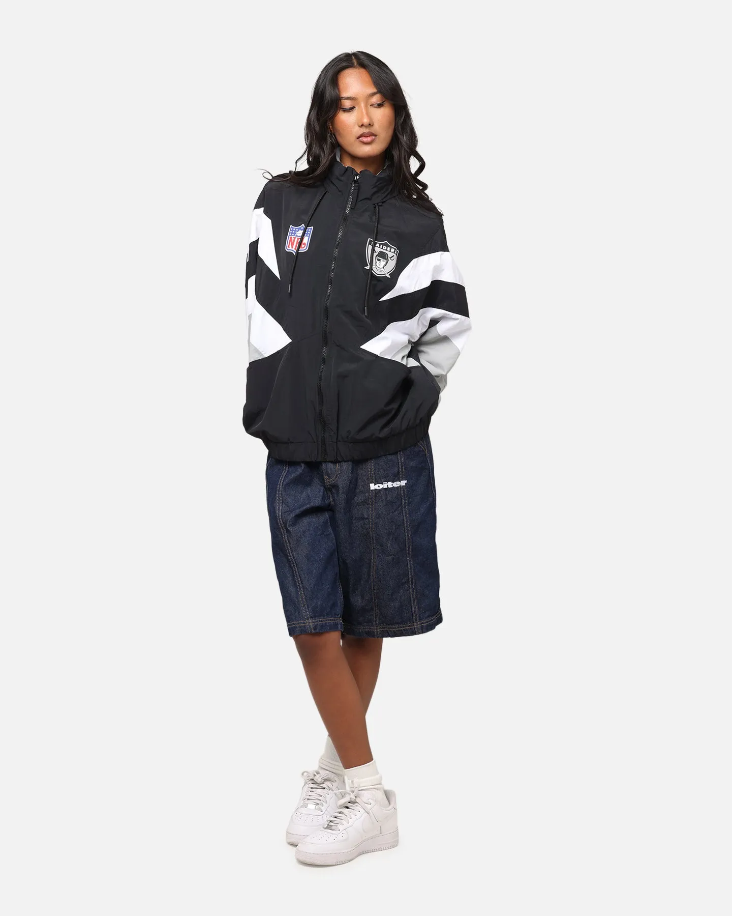 Mitchell & Ness Las Vegas Raiders Spray Jacket Black/Grey Performance Jacket