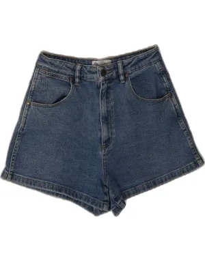 WRANGLER Womens High Waist Denim Shorts US 9 Medium W26  Blue Cotton two piece outfit Flexible Layer Fit