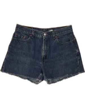 LEVI'S Womens 577 Loose Fit Low Waist Denim Shorts US 12 Large W32  Blue Glide On Waist System odor - absorbing