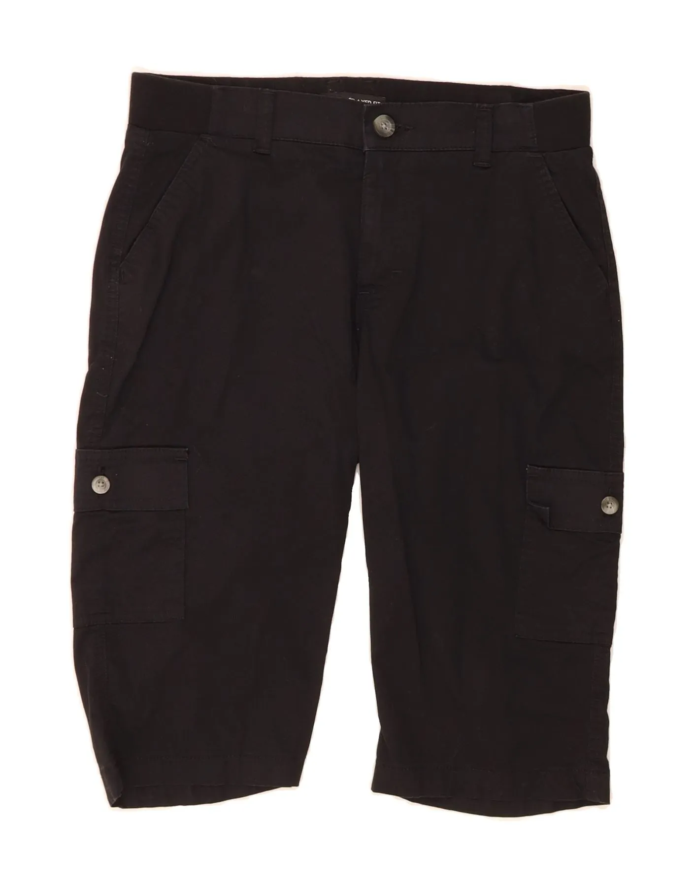 Comfort Waist Body Fit LEE Womens Relaxed Fit Mid Rise Cargo Shorts US 8 Medium W30  Black