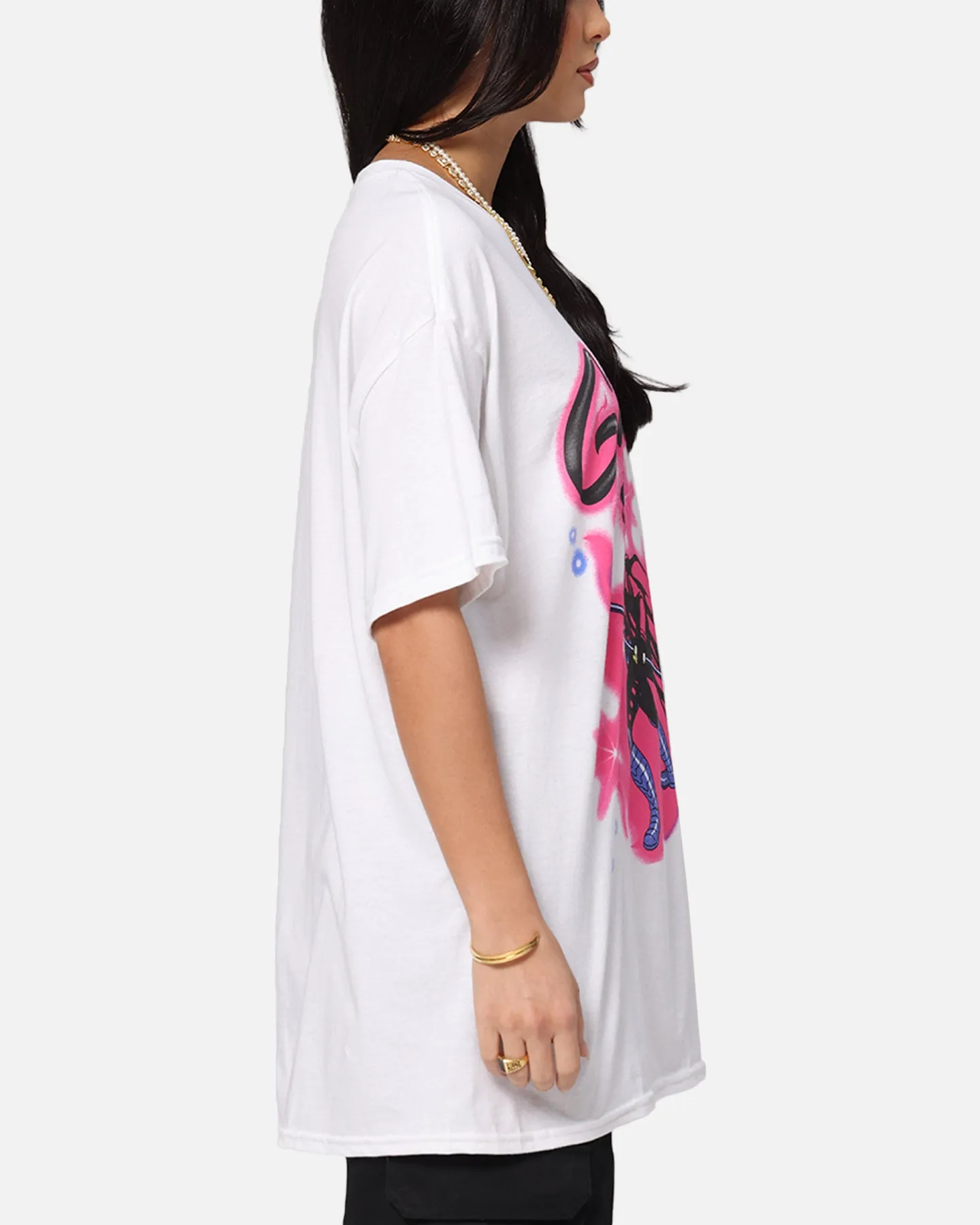 Goat Crew Marvel X-Men Gambit Airbrush T-Shirt White Light Wear Heather Jersey Material