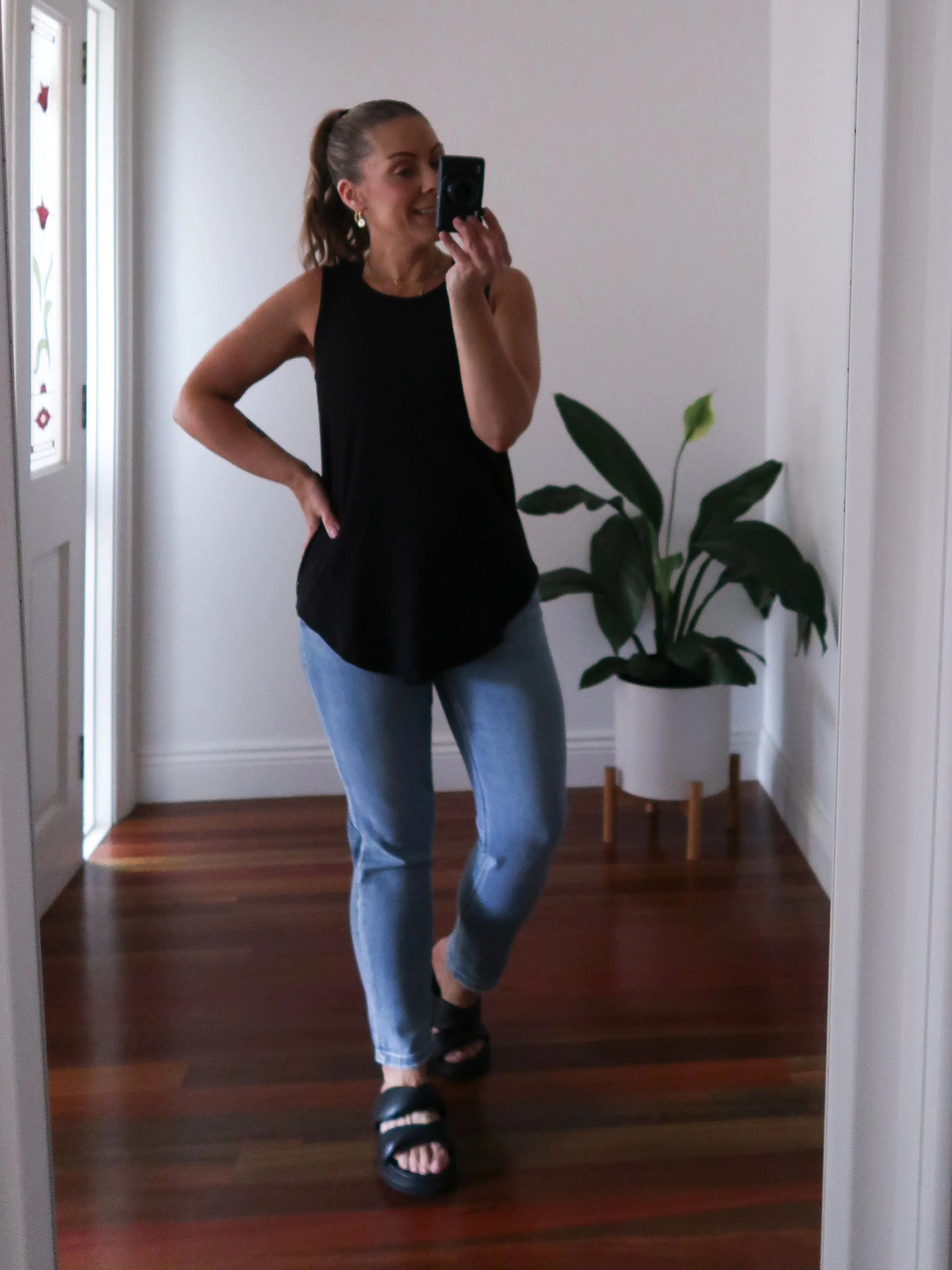 Keira Tank - Black Odor Resistant Material