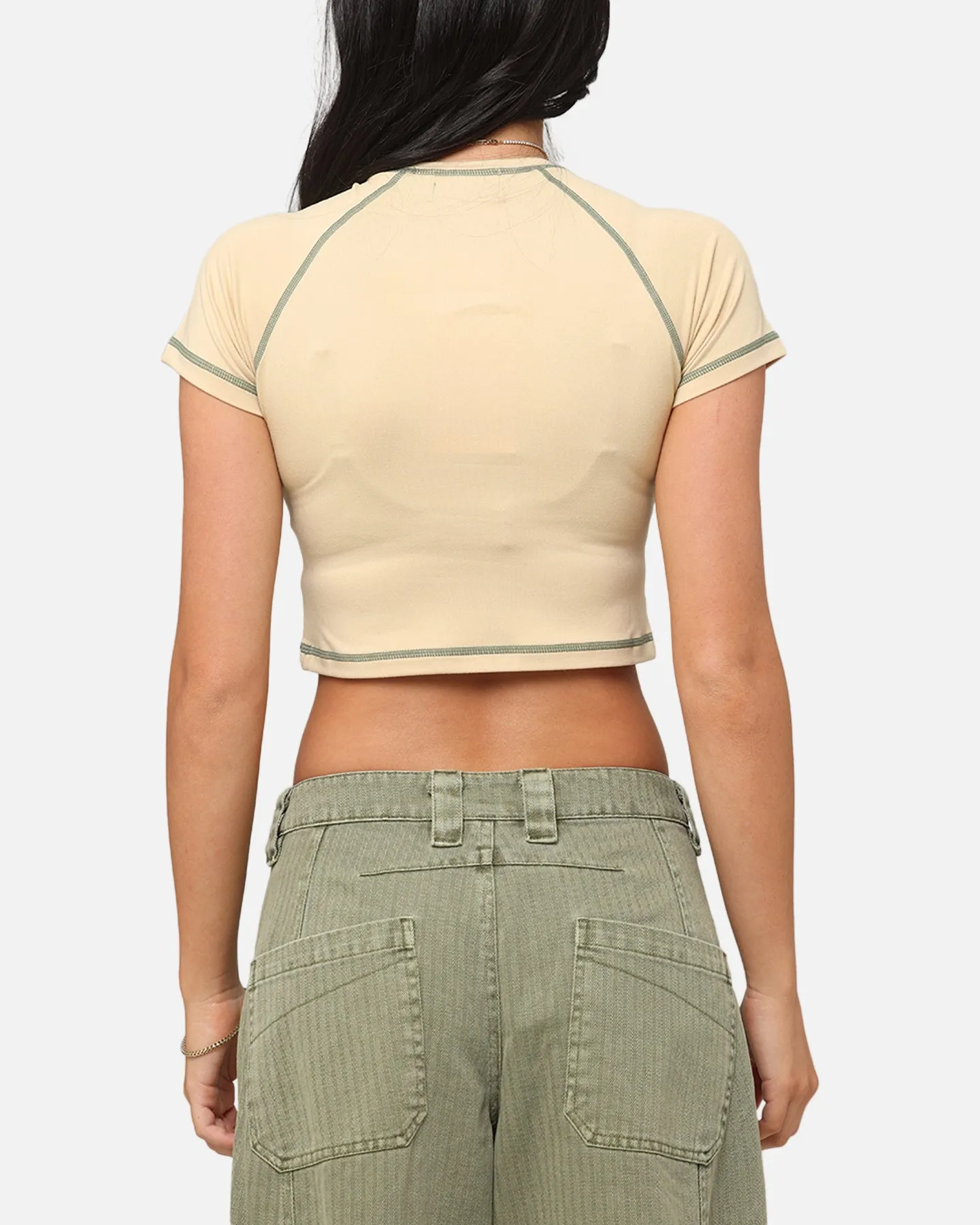 Weekend Look Light Design XXIII Women's Boiler Room Crop T-Shirt Tan