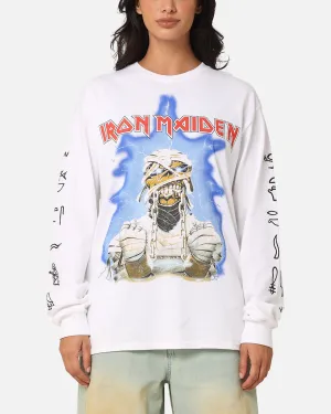 Iron Maiden World Slavery Tour Long Sleeve T-Shirt White Cozy Comfort Look Fit For Comfort