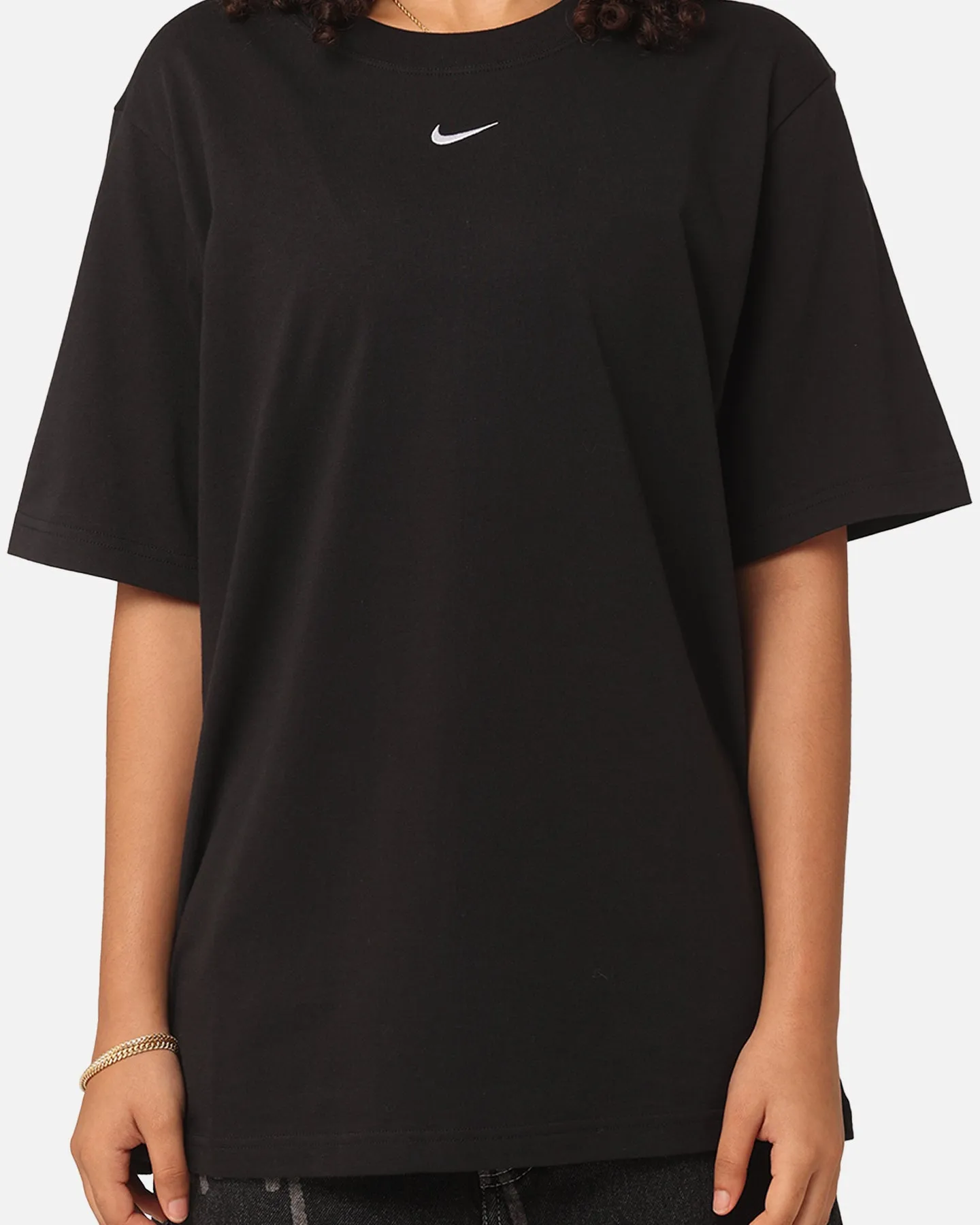 Light Comfort Style MinimalistStitching Nike Women's Sportswear Essentials T-Shirt Black/White