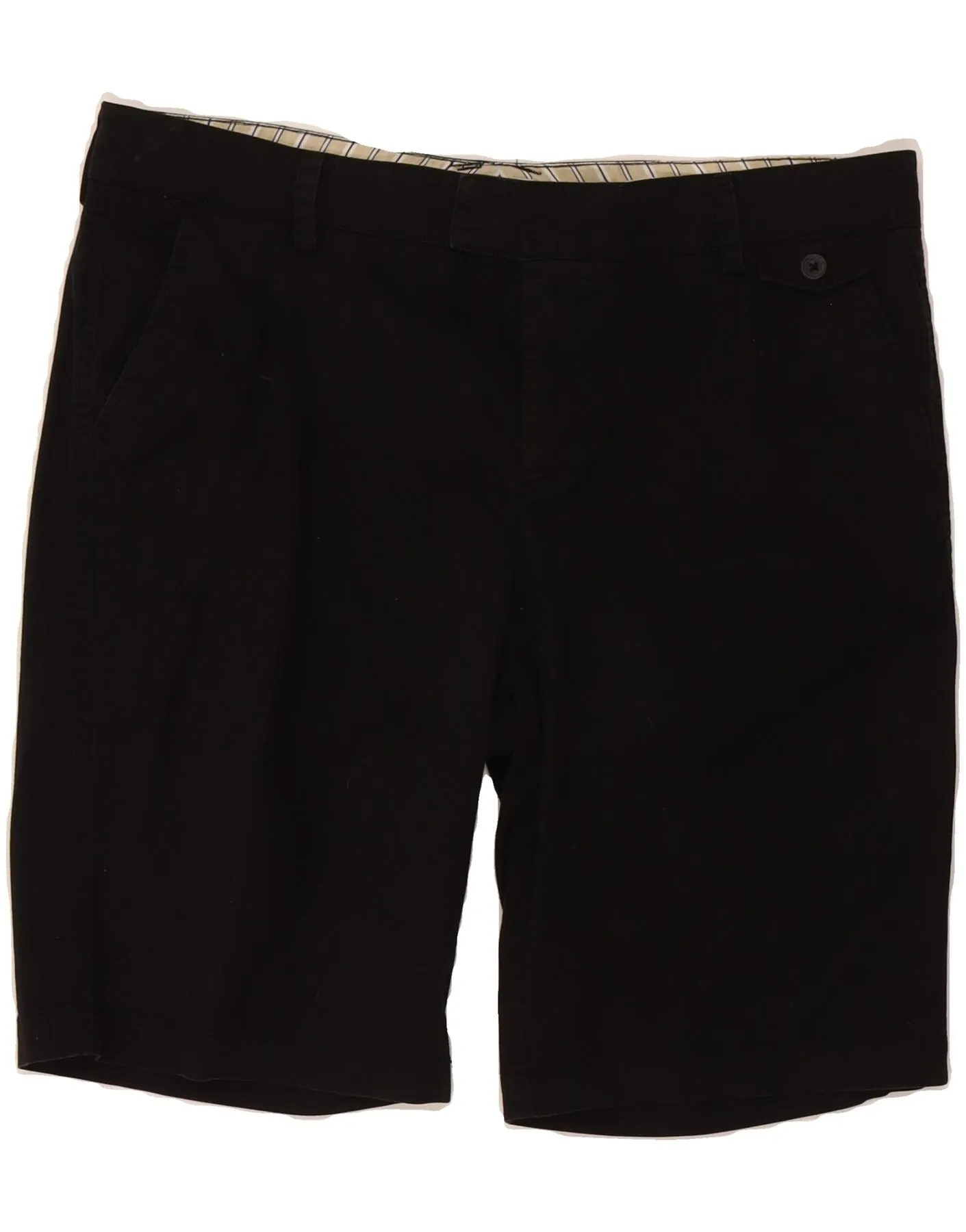 Weekend Ready Clean Feel DOCKERS Womens Curvy Mid Rise Chino Shorts US 16 2XL W38 Black Cotton