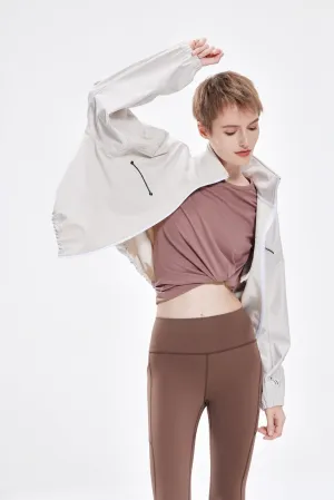 Quilted Panels Casual Outfit Water-resistant and Fleece-lined Sports Jacket