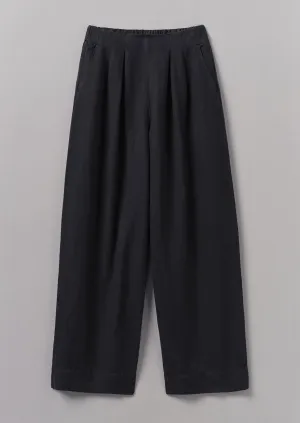Corinne Cotton Linen Wide Leg Pants | Slate Navy Durable Activewear Relaxed Design