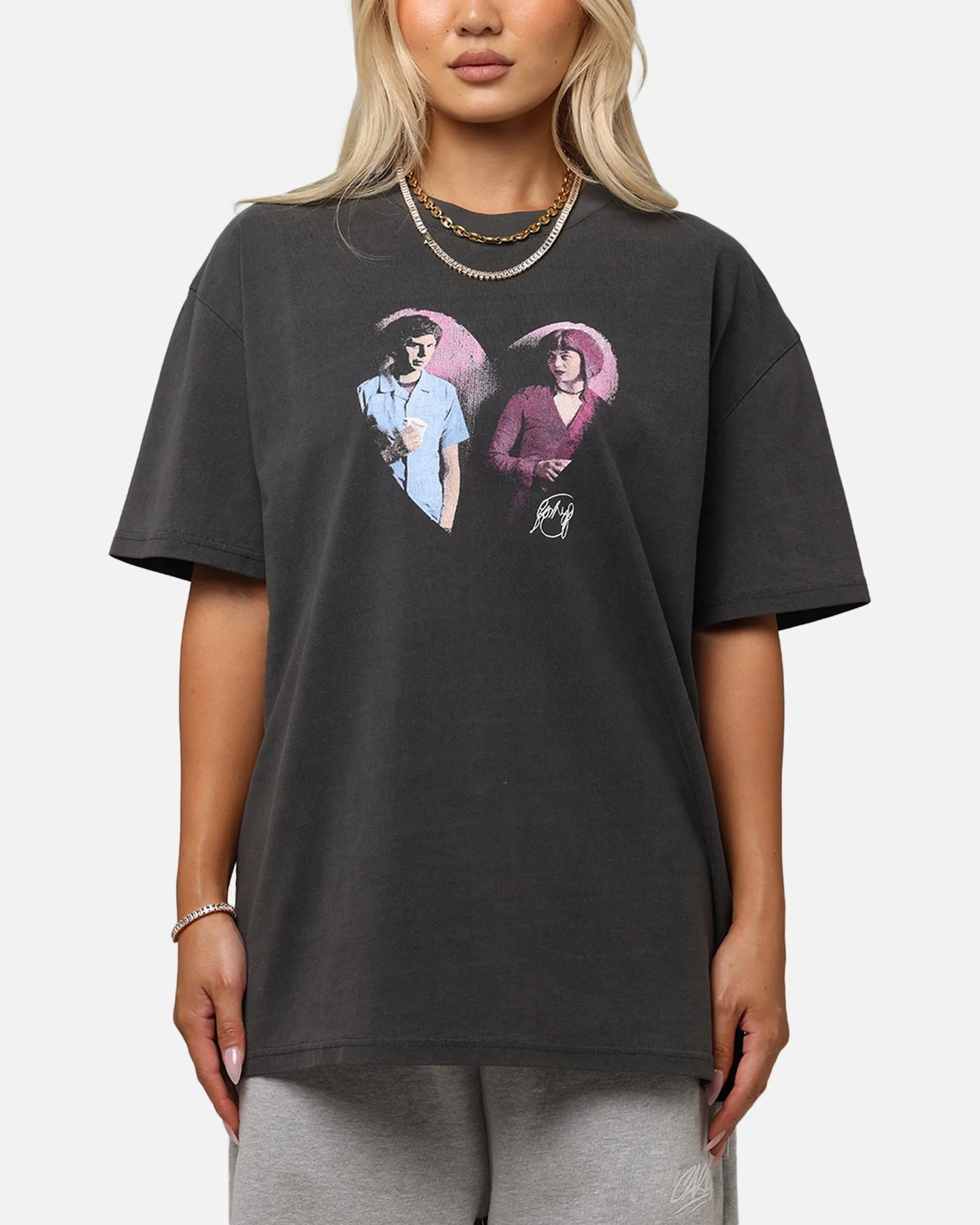 Fashion Outfit American Thrift X Scott Pilgrim Ramona & Scott Heavy T-Shirt Black Wash