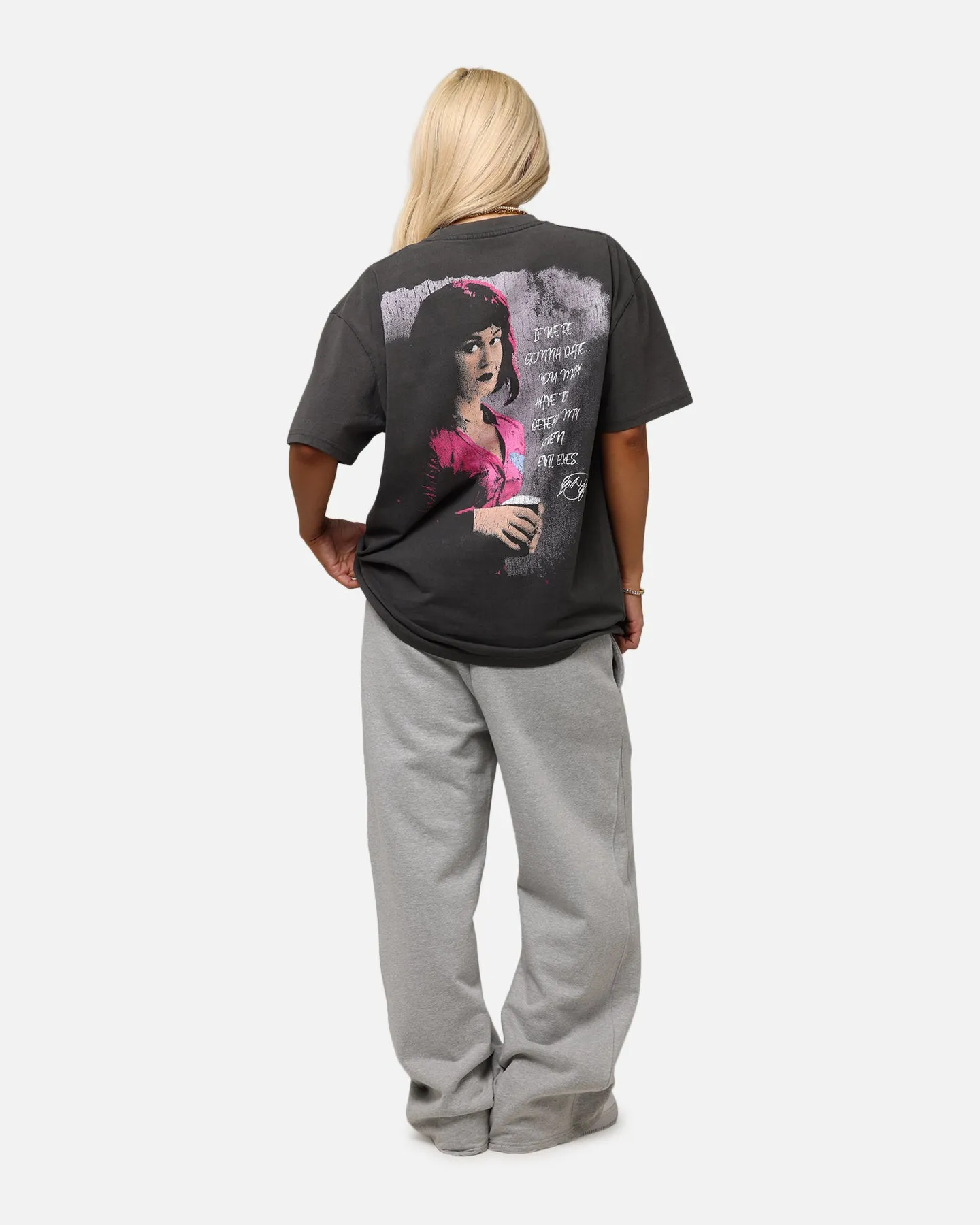 Easy Care Fabric American Thrift X Scott Pilgrim Ramona & Scott Heavy T-Shirt Black Wash
