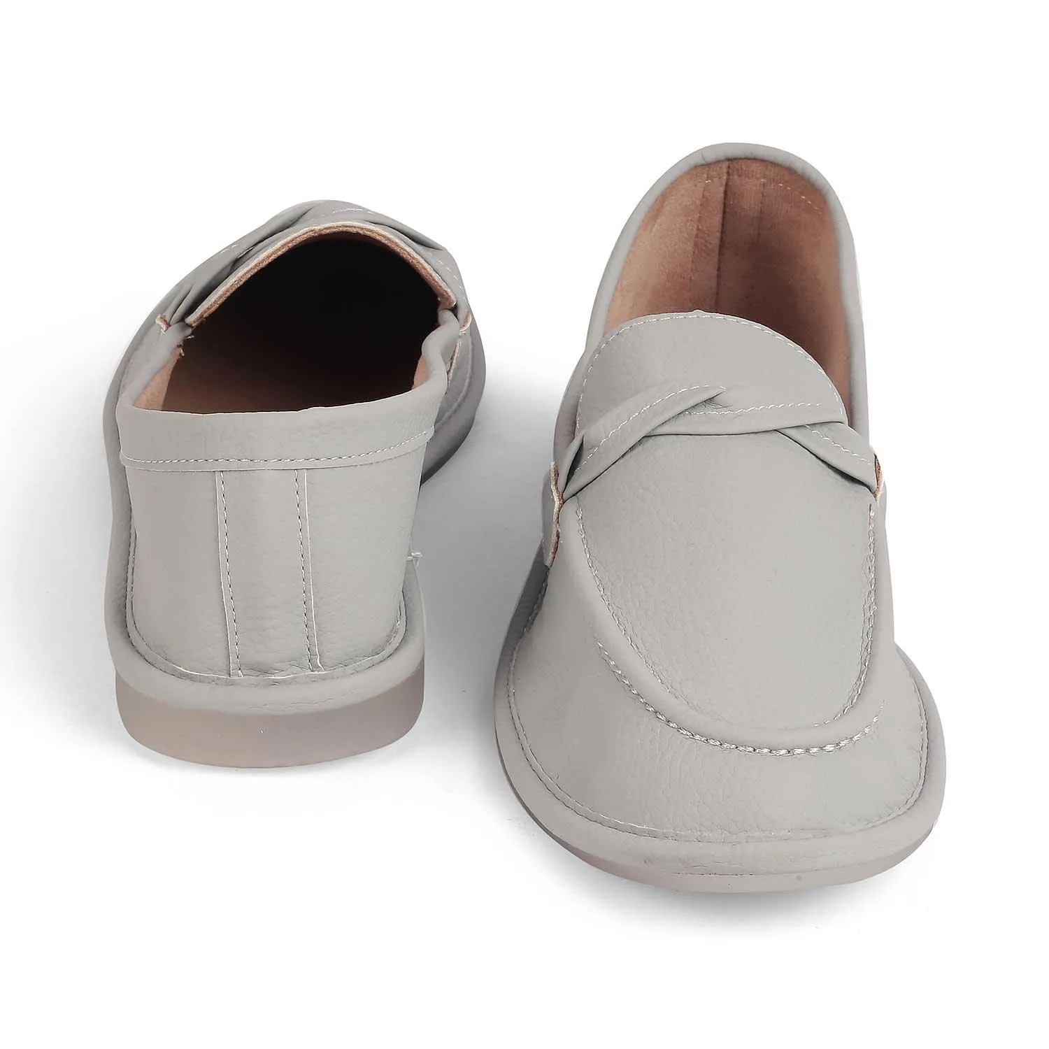 Tresmode Yorko Grey Women's Casual Loafers Relax Mode Rubber Sole
