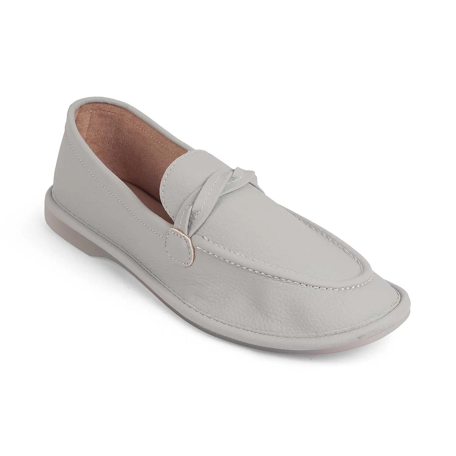 Lightweight Sole french chic Tresmode Yorko Grey Women's Casual Loafers