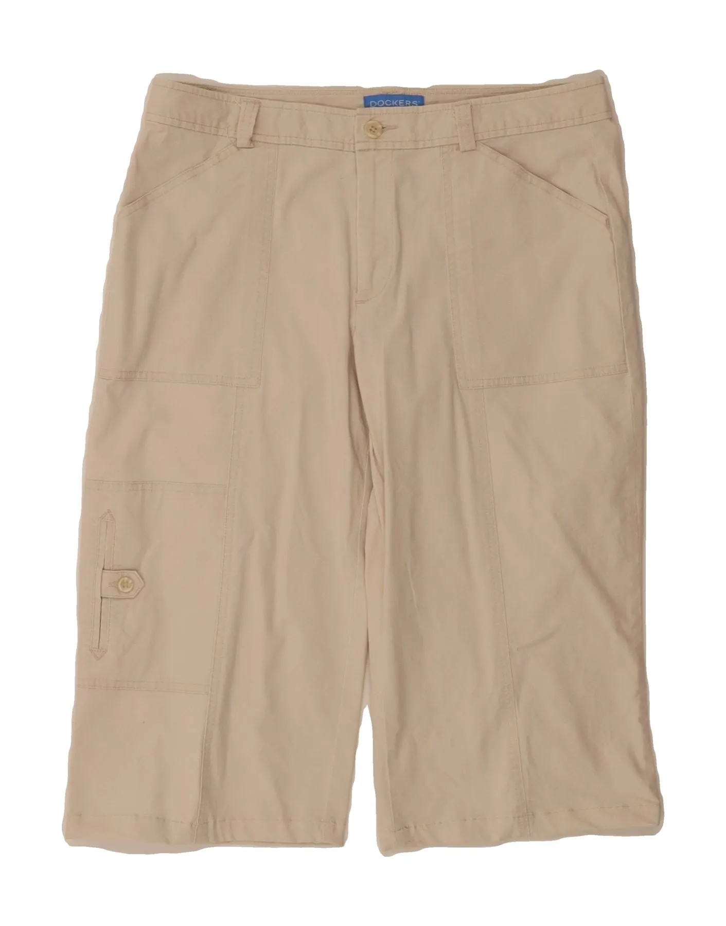 DOCKERS Womens Bermuda Shorts US 8 Medium W30  Beige Cotton Zero Chafe Construction