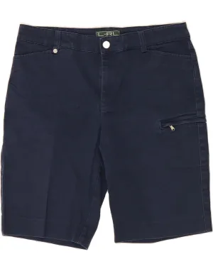 RALPH LAUREN Womens Cargo Shorts US 6 Medium W30  Navy Blue Cotton transportation industry