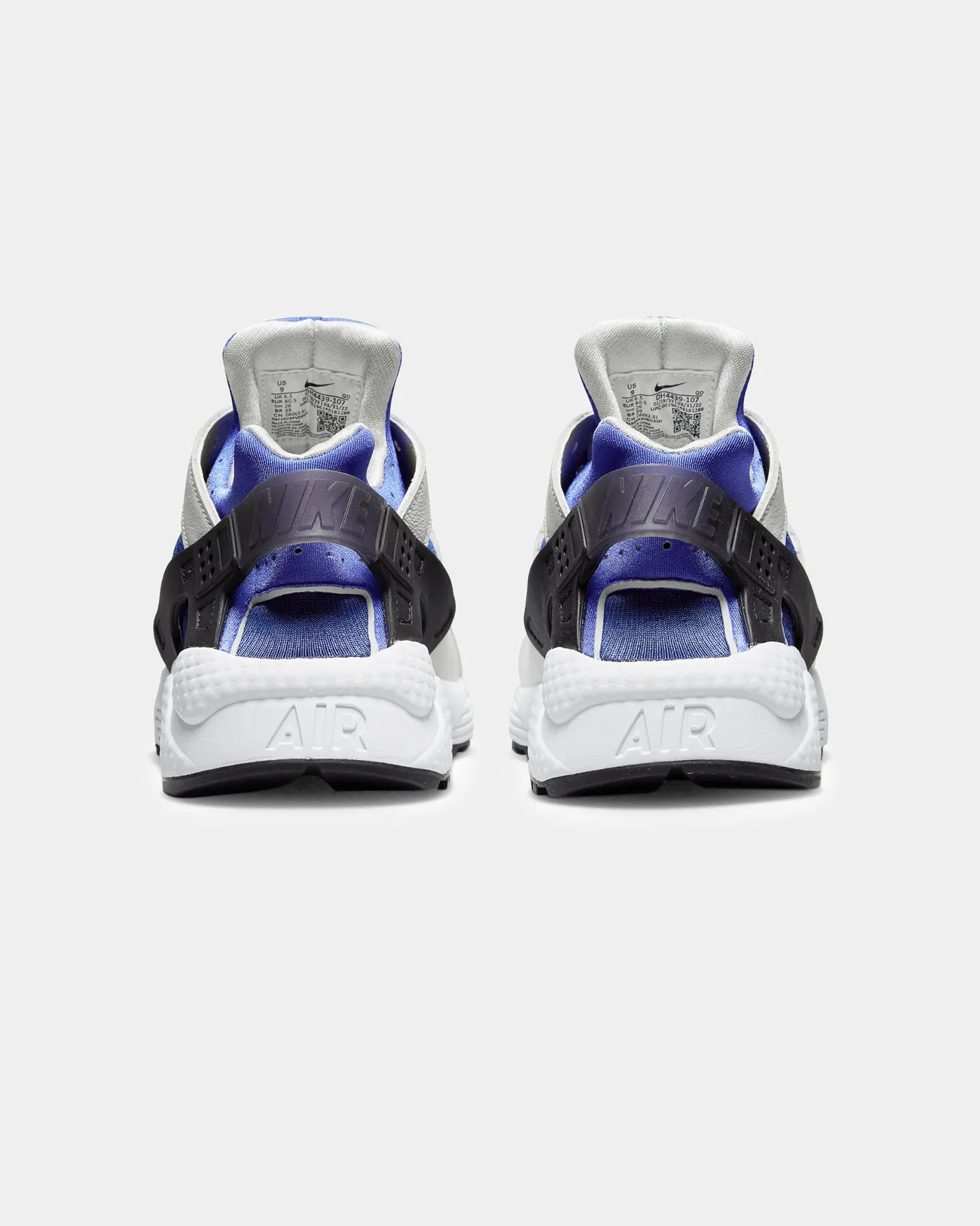 Nike Women's Air Huarache White/Black-Lapis-Deep Royal Blue Heart Glow Slip On Style