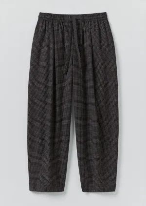 AntibacterialCoating Trendy Vibe Minako Check Cotton Cashmere Pants | Black/Ecru