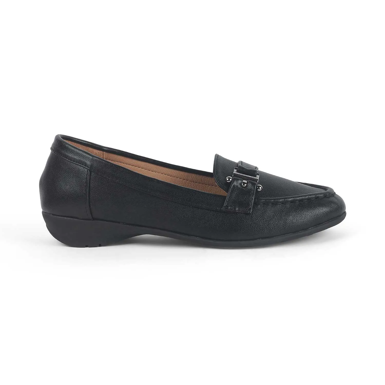 Flat Office Day Tresmode Lasi Black Women's Casual Loafers