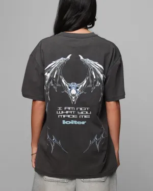 Casual Comfort Wear Loiter Chrome Deceiver T-Shirt Black Wash