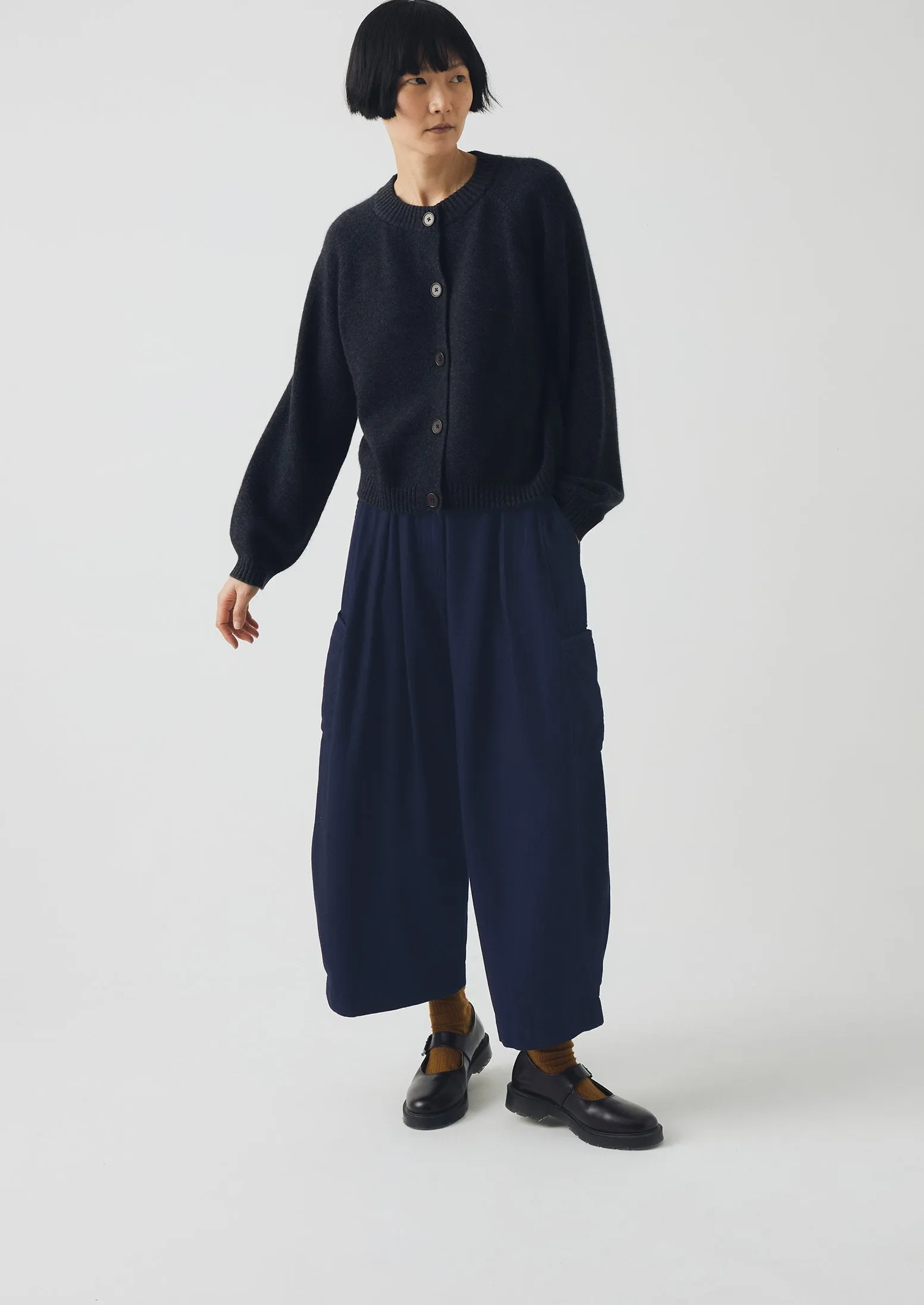 Outdoor Activity Cotton Twill Wide Leg Pants | Indigo
