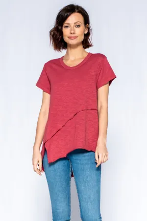 Crew Short Sleeve Easy Cross-Over Hem Shirt Fit For Movement