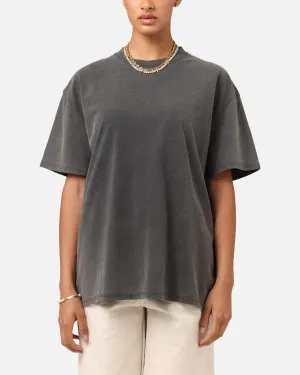 Smooth Flatlock Stitching Premium Cotton Blend Culture Kings Boxy T-Shirt Black Wash