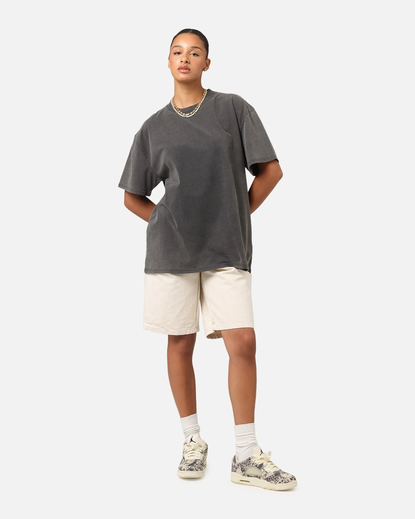 Perfect for Travel Active Essentials Culture Kings Boxy T-Shirt Black Wash